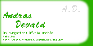 andras devald business card